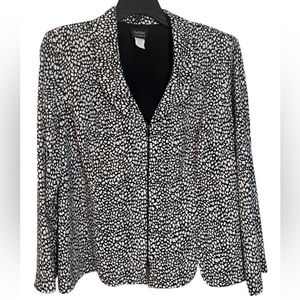 🖤🤍 MSK Black & White Print Jacket Size 3X